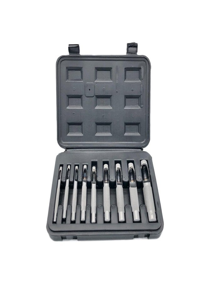 Buyohlic 9 Pcs Leather Hole Punch Round Working Hollow Cutting Mat for Watch Band, Belt, Wristband DIY Leather Crafting - Image 3